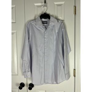 Saks Fifth Avenue Mens Slim Fit Button Down Shirt 18 1/2 34/35
